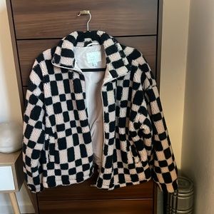 Fleece zip-up sweatshirt